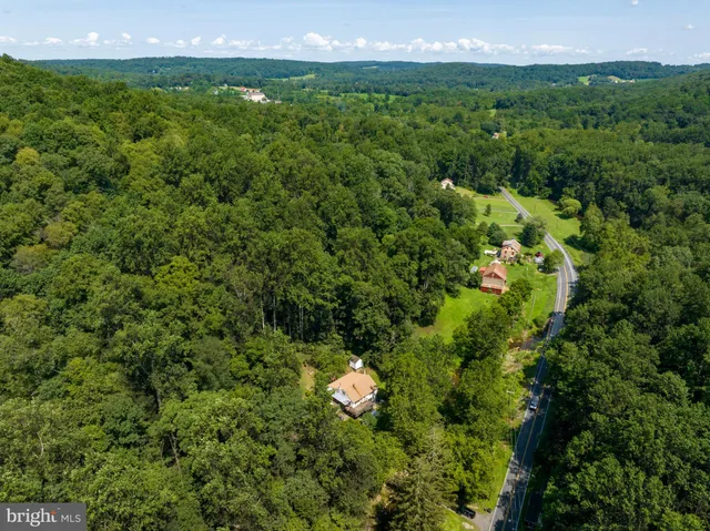 a view of a green yard