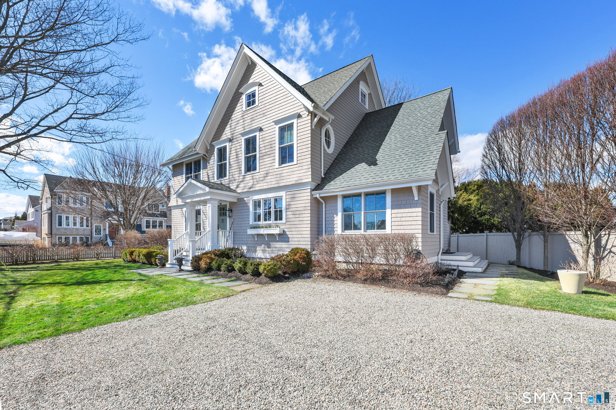 693 South Benson Road Fairfield, CT 06824 - Photo 34 of 40 Next level curb appeal and plenty of parking.