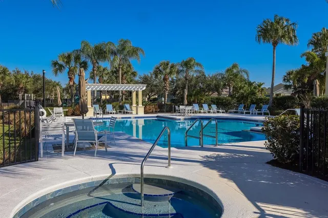 a view of a lake with a deck