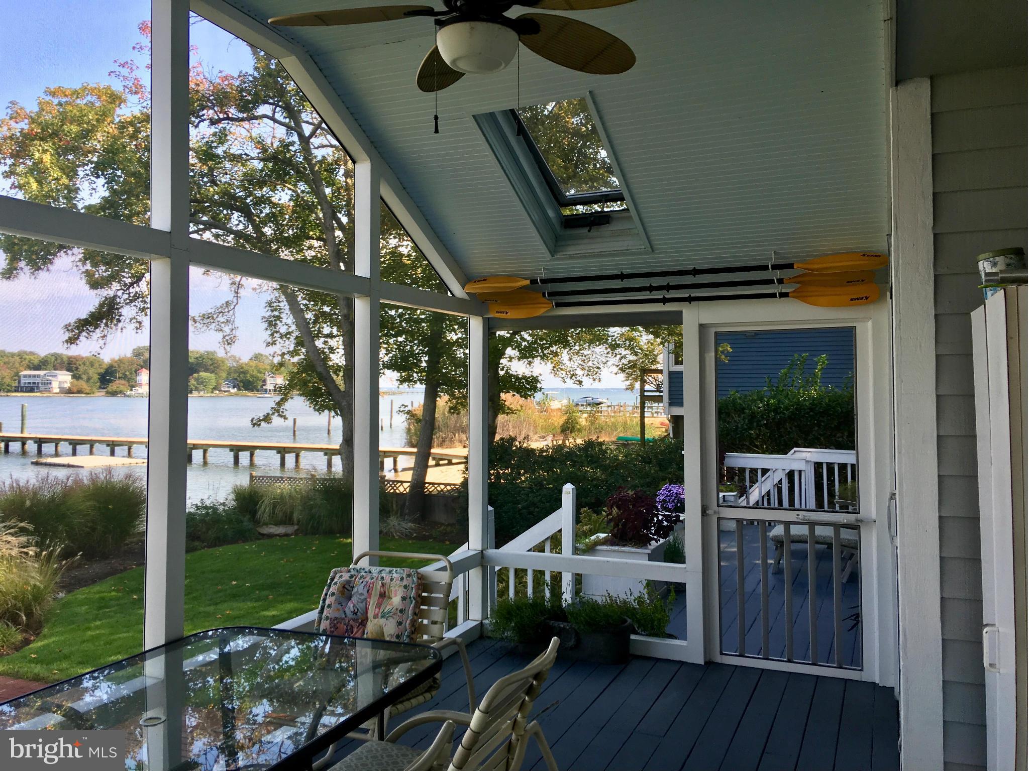 3735 Thomas Point Road Annapolis, MD 21403 - Photo 8 of 30 Deck & screened porch w/ skylight & fan
