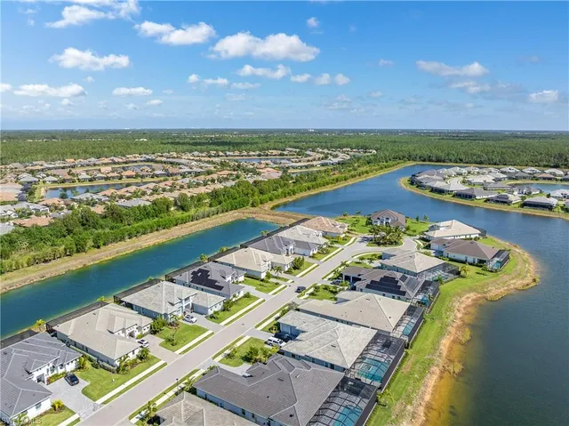 an aerial view of a city