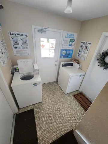 a view of a balcony with an outdoor space