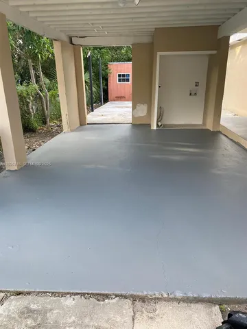 a view of a car garage