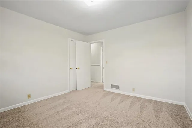 an empty room with an entryway
