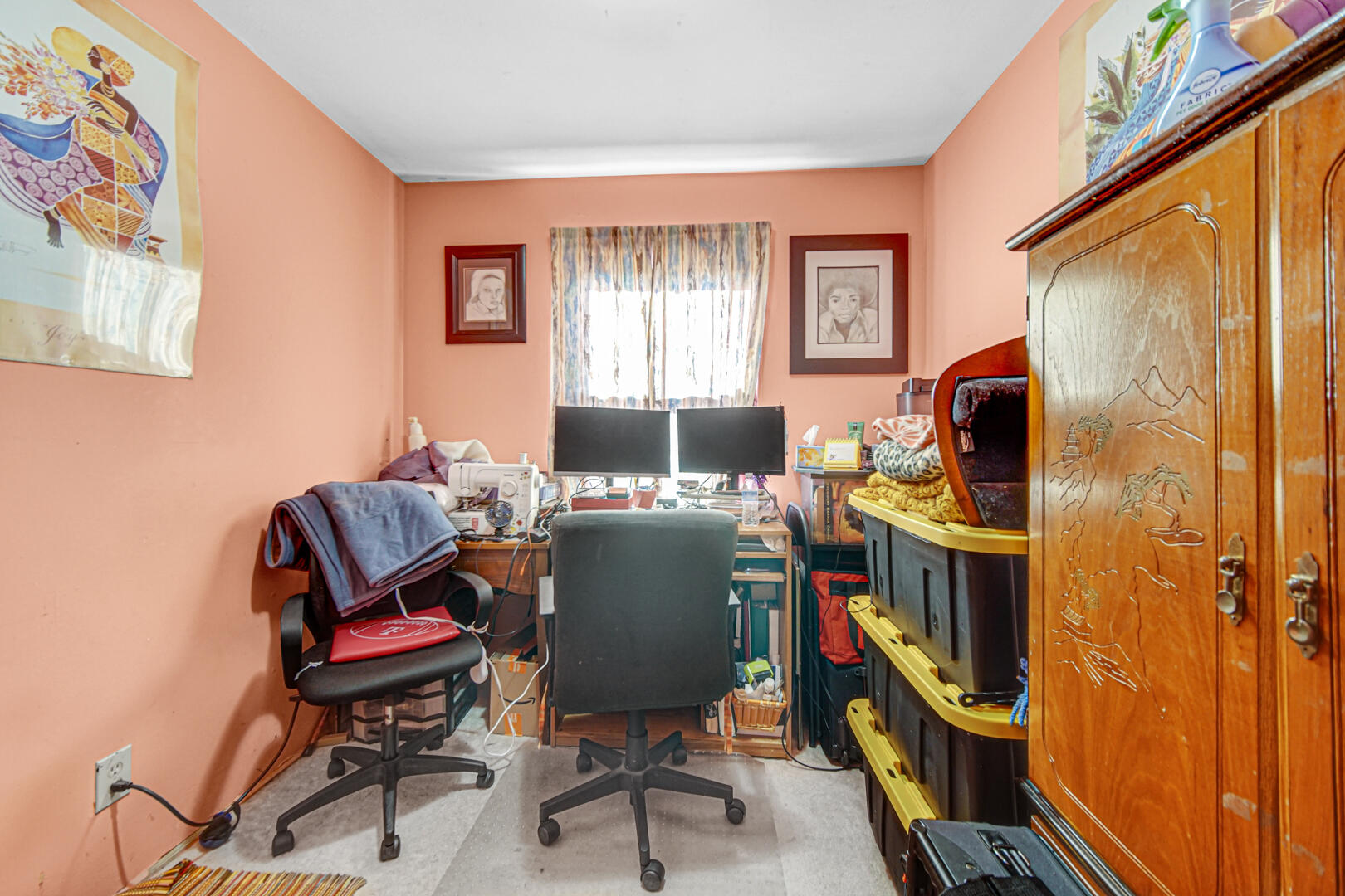 4123 West 19th Place Gary, IN 46404 - Photo 9 of 11 a view of a workspace with furniture and a window