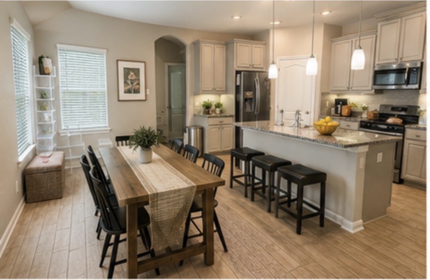 16863 Big Reed Drive Humble, TX 77346 - Photo 5 of 12 Open-concept dining and kitchen area perfect for entertaining and everyday living