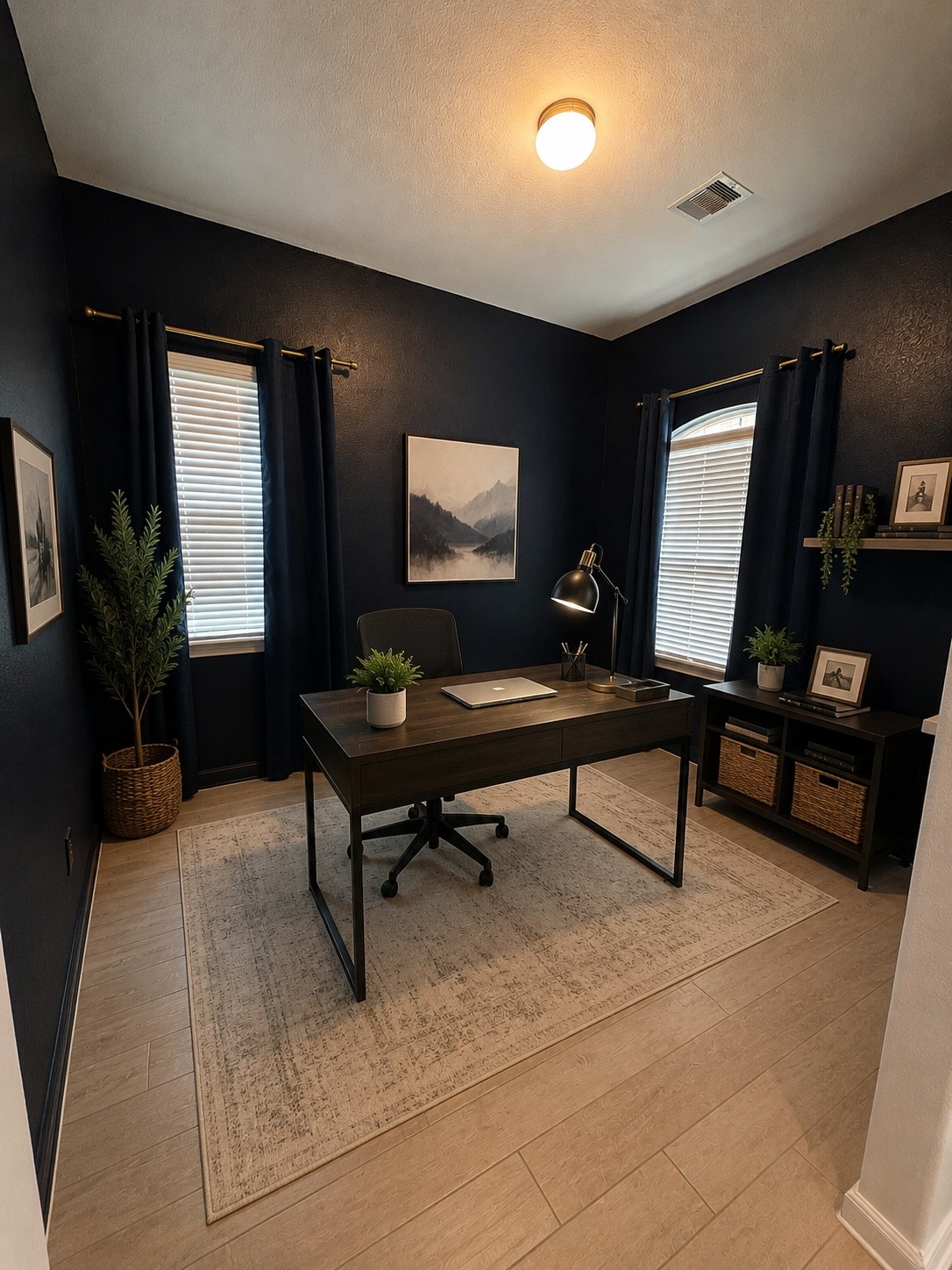 16863 Big Reed Drive Humble, TX 77346 - Photo 9 of 12 Private study/home office with bold designer accents and functional workspace