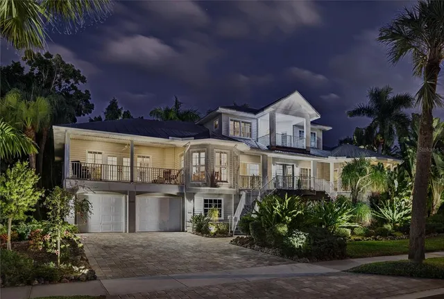 front view of a house with a garden