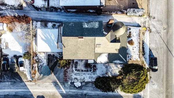an aerial view of multiple house