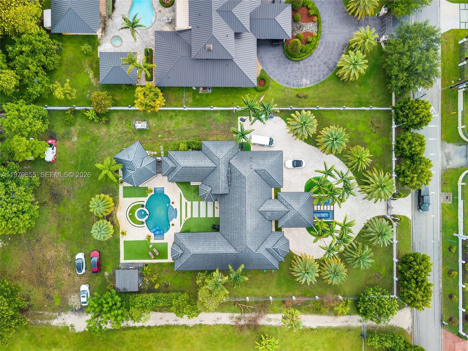11950 Southwest 43rd Street Miami, FL 33175 - Photo 7 of 78 an aerial view of residential house with outdoor space and swimming pool
