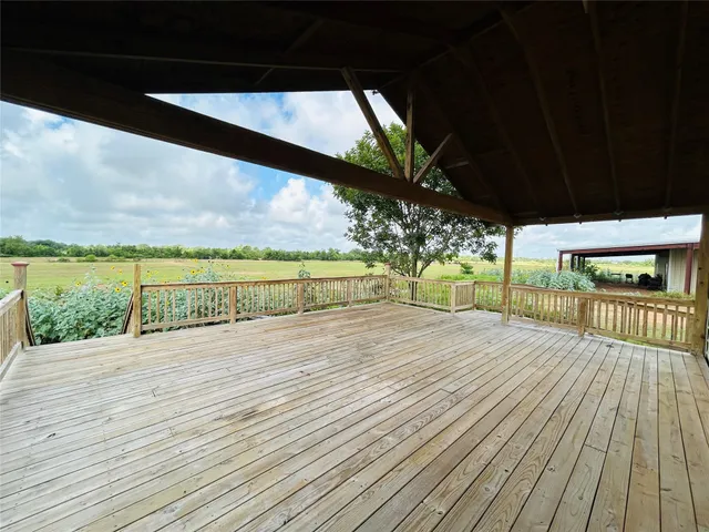 a view of an outdoor space and deck
