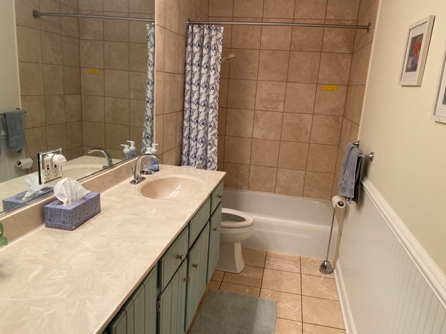 314 Ruth Avenue St. Charles, IL 60174 - Photo 14 of 36 a bathroom with a sink a toilet and shower