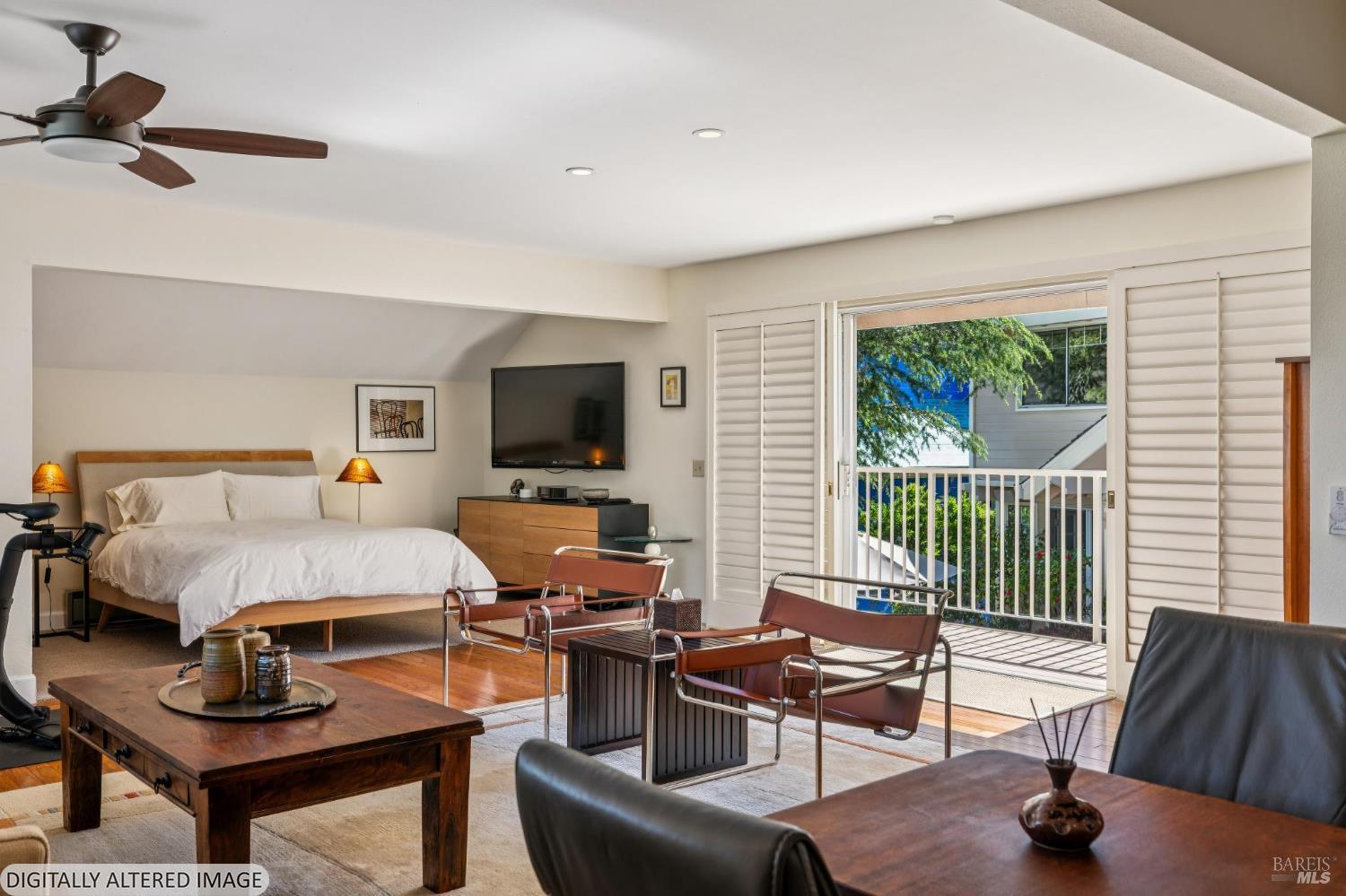 24 Mooring Road San Rafael, CA 94901 - Photo 54 of 71 Open bedroom with views of the garden.