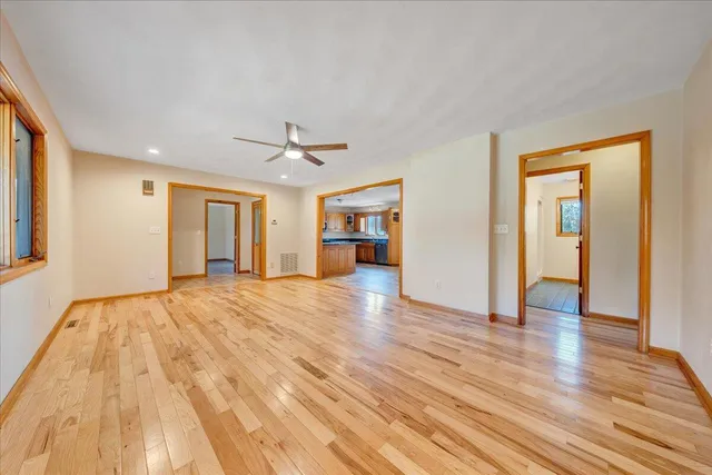 a view of an empty room and window