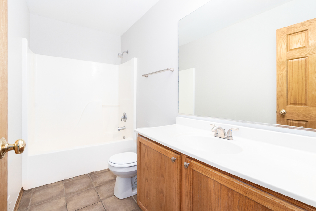 191 Mountain Laurel Court Romeoville, IL 60446 - Photo 15 of 25 a bathroom with a sink a toilet and a mirror