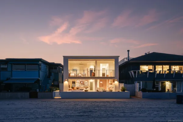 an aerial view of a houses with outdoor space