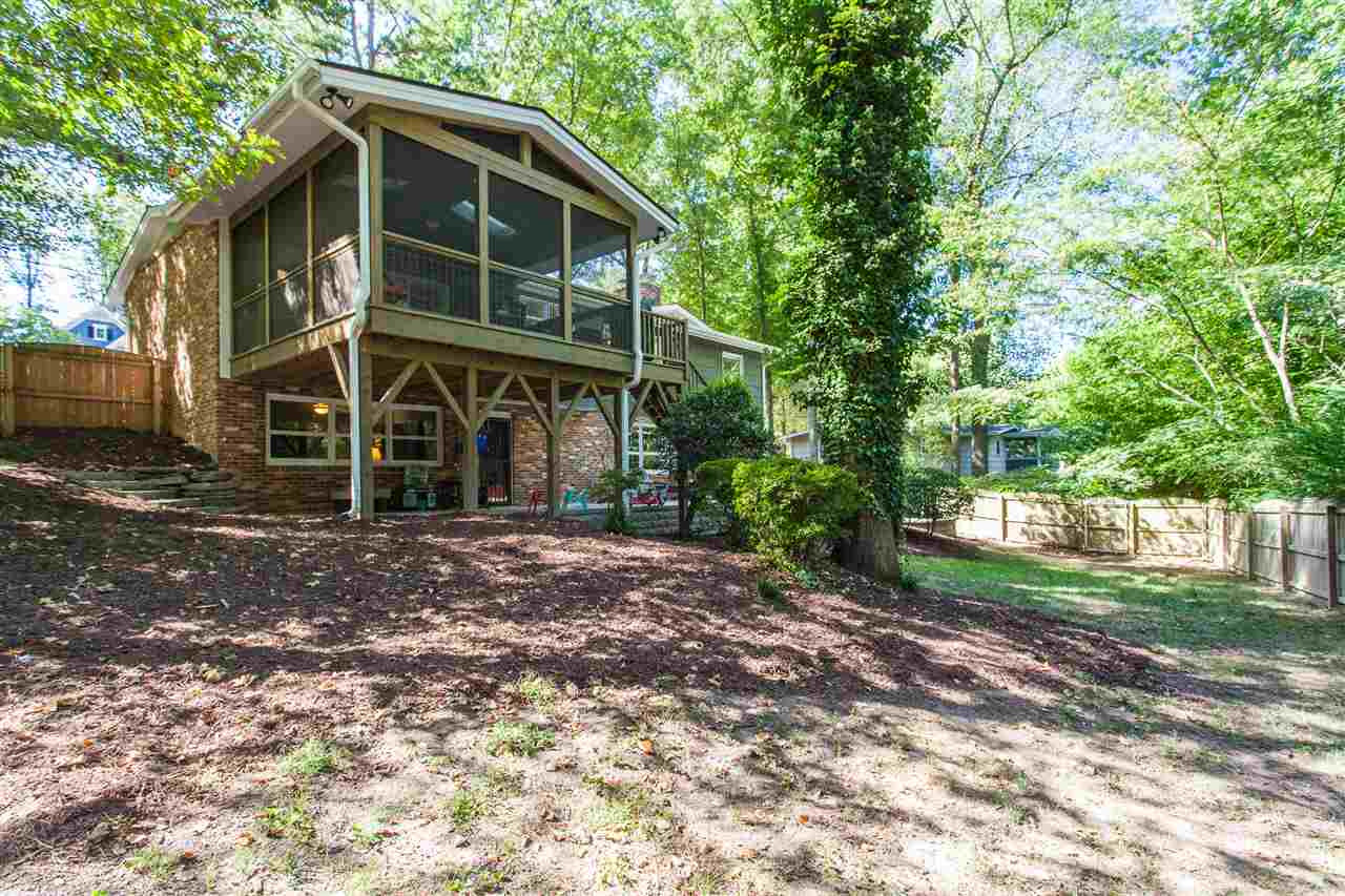 728 Catawba Street Raleigh, NC 27609 - Photo 26 of 26 Very large yard with mature trees to keep it shady during the hot summer days! Exterior Back