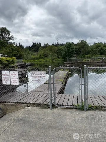 a view of a lake with outdoor space