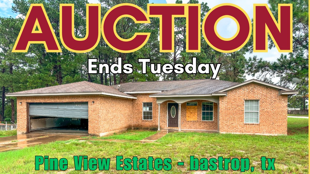 a view of an and white house