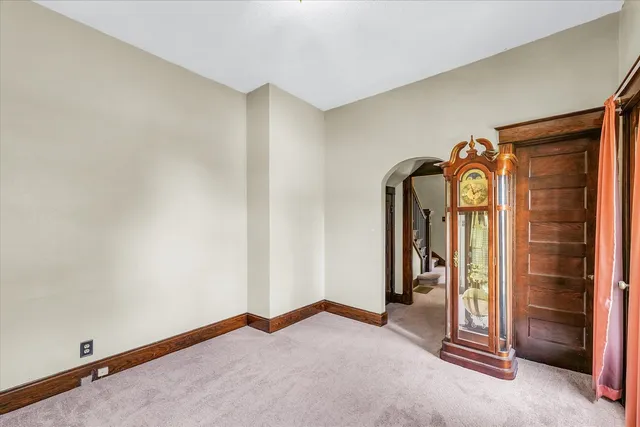 a view of a livingroom with a flat screen tv