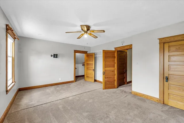 a view of a room with racks