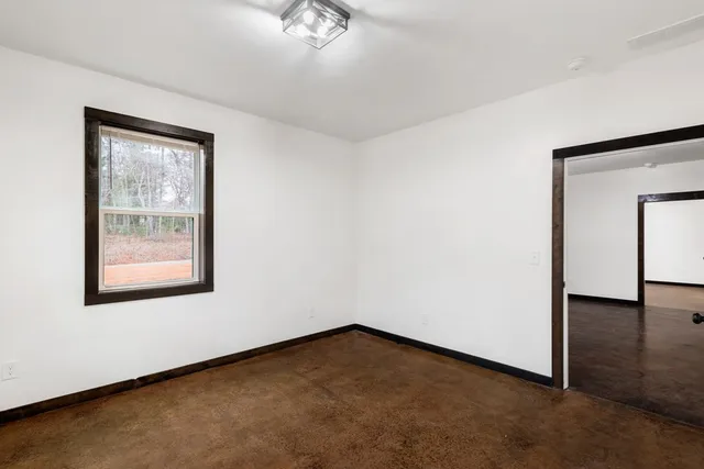 an empty room with a window