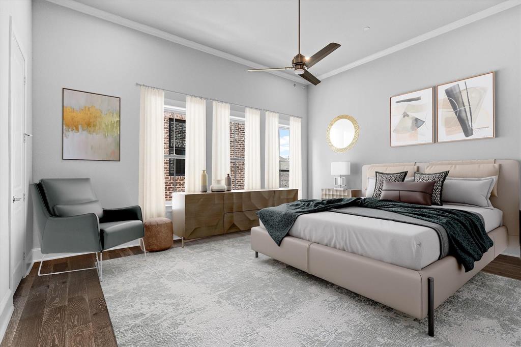 4072 Oak Circle Addison, TX 75001 - Photo 6 of 20 a spacious bedroom with a bed and furniture