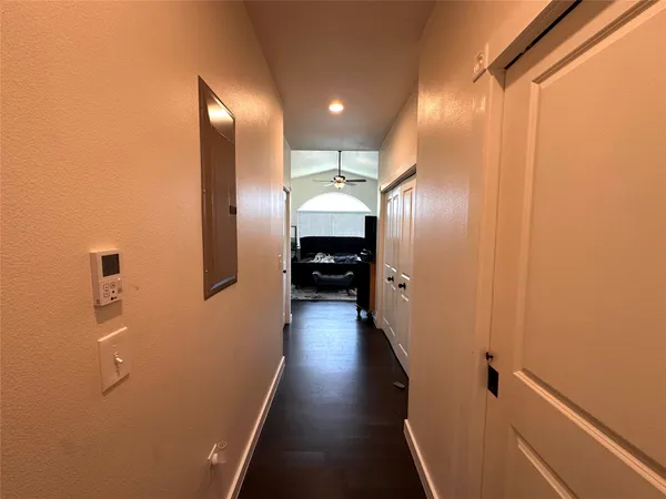 a view of a hallway of the house