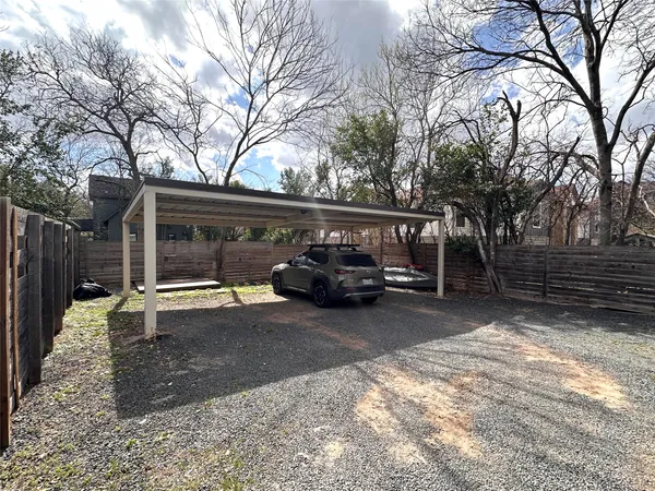 a view of a car garage
