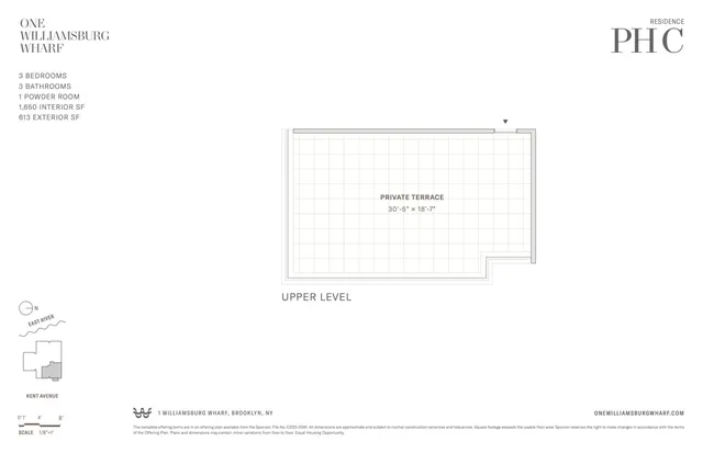 $4,320,000 | 480 Kent Avenue, Unit PHC | Williamsburg