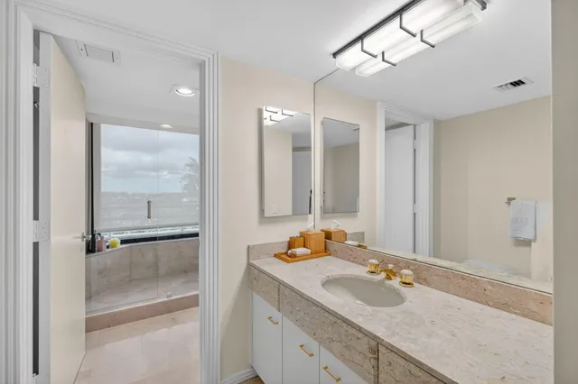 a view of balcony with ocean view