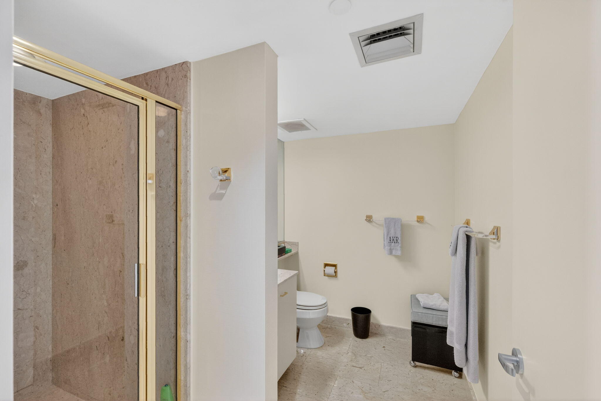 1500 South Ocean Boulevard, Unit 606 Boca Raton, FL 33432 - Photo 32 of 77 a bathroom with a shower and a toilet