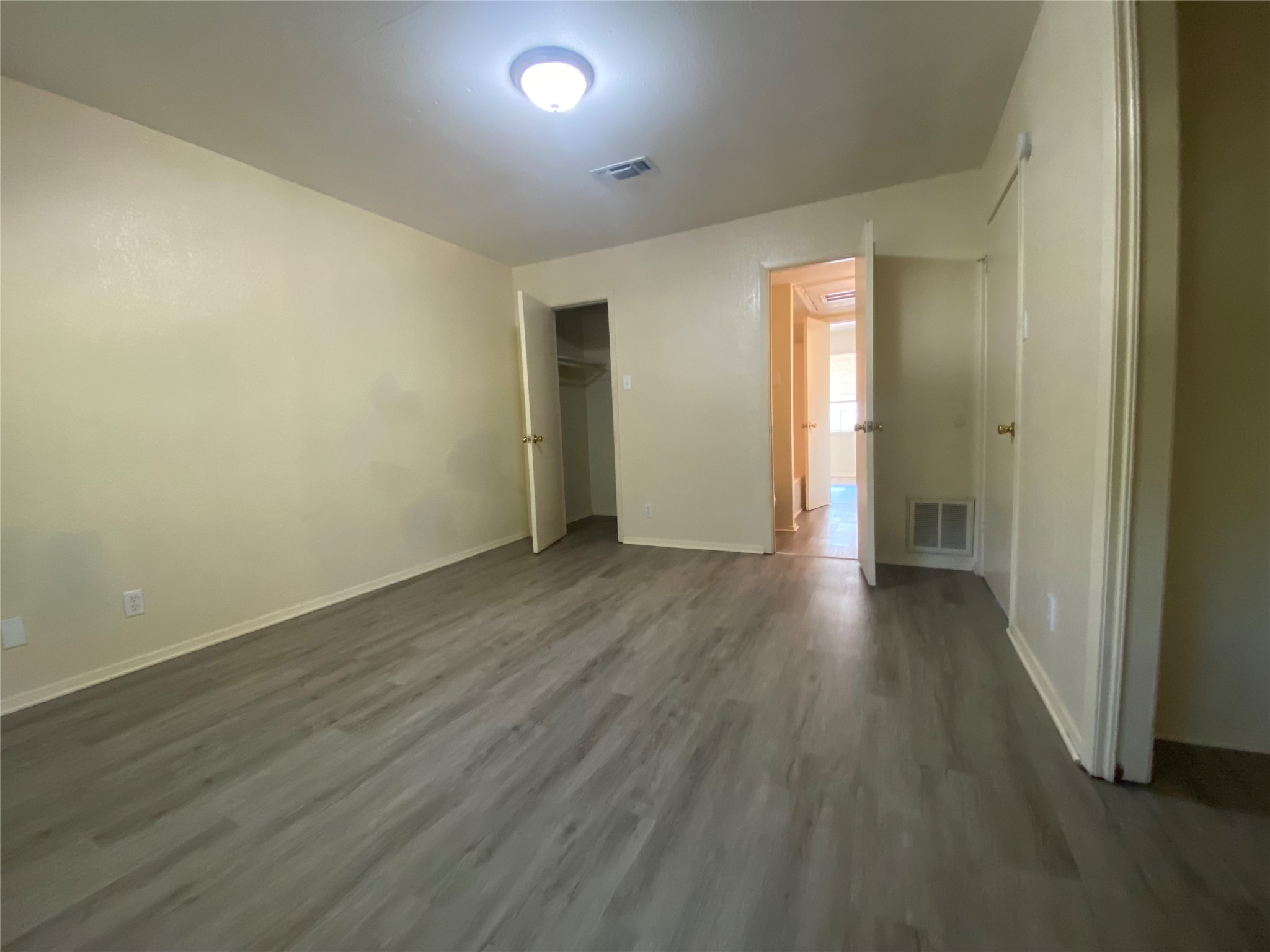 Bed room 1 has 2 nice size closets and access to the shared bath room.