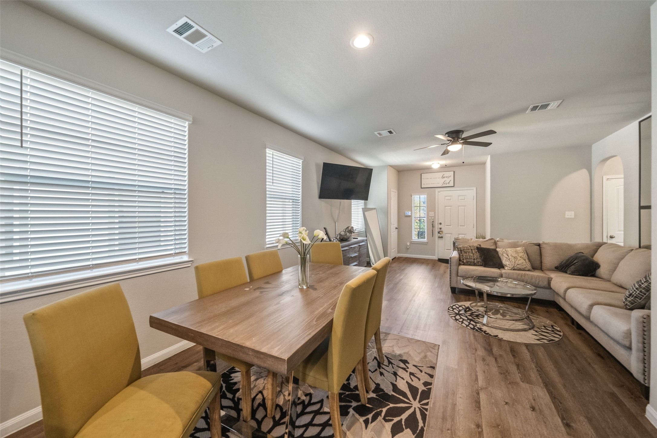 2302 Raider Drive Conroe, TX 77301 - Photo 20 of 25 a living room with furniture and wooden floor
