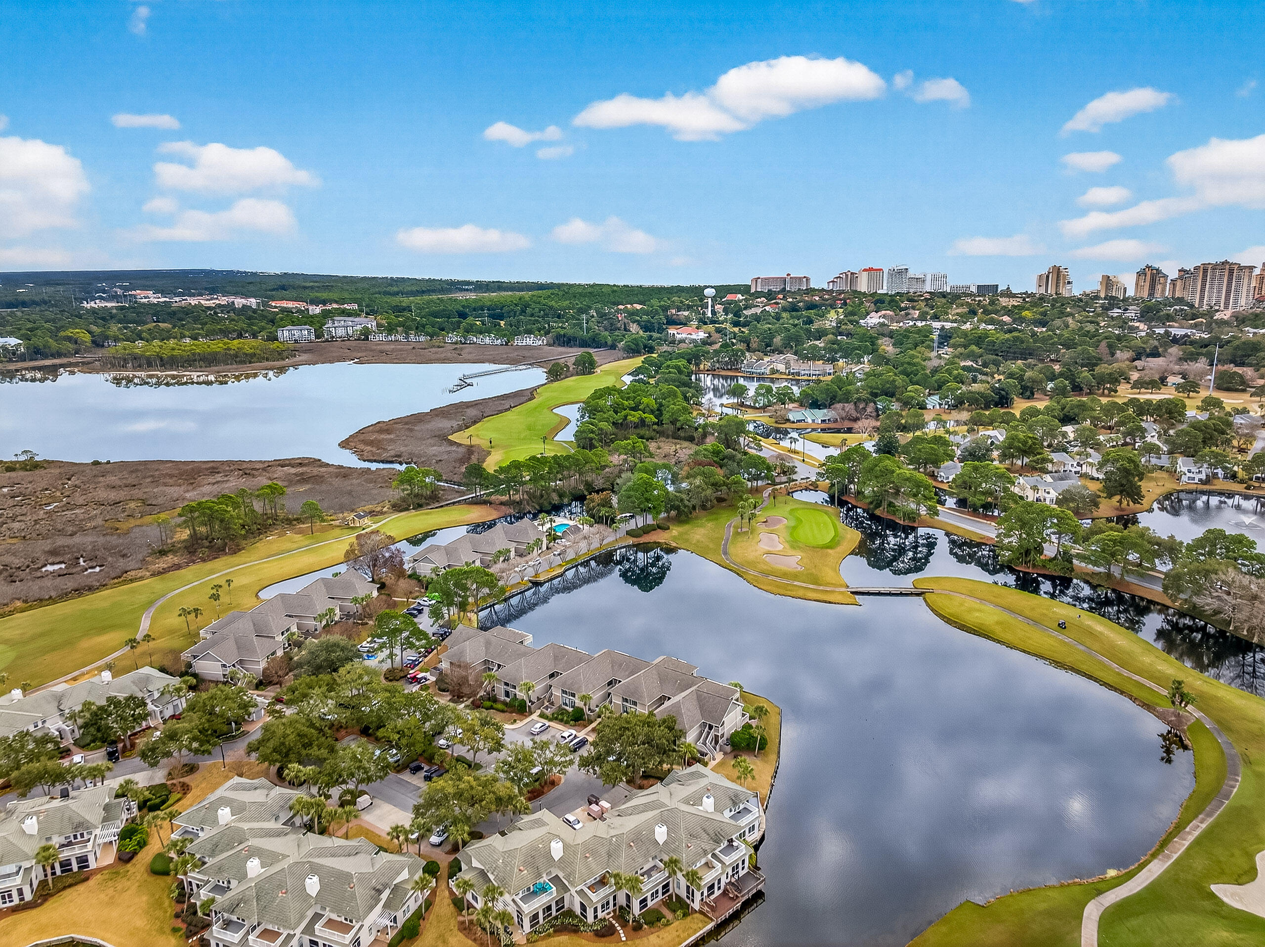 900 Harbour Point Lane, Unit 900 Miramar Beach, FL 32550 - Photo 42 of 64 an aerial view of residential houses with outdoor space and swimming pool