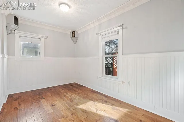 an empty room with a window