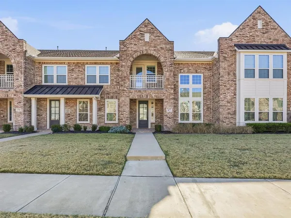 front view of a brick house