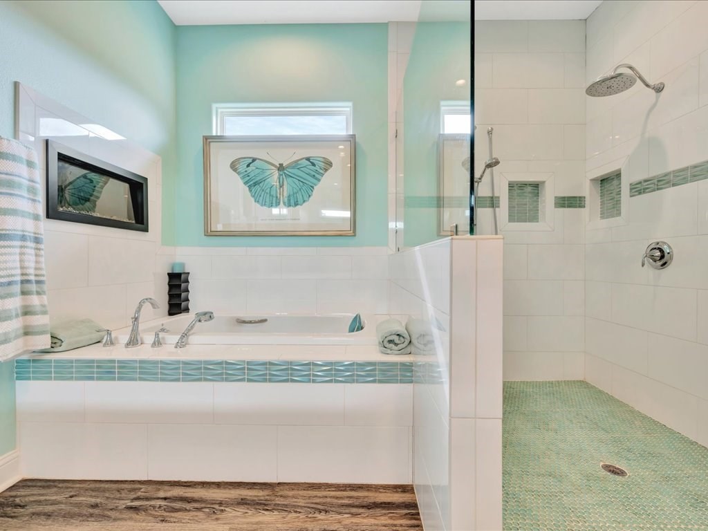 104 Wheeler Road Lufkin, TX 75901 - Photo 24 of 50 a bathroom with a granite countertop sink and a mirror