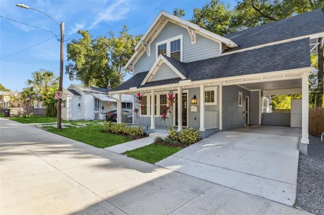 a view of a city with tall buildings