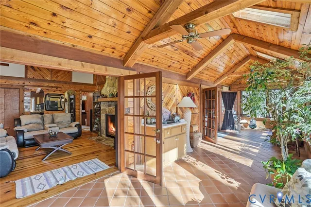 a outdoor space with lots of tables and chairs