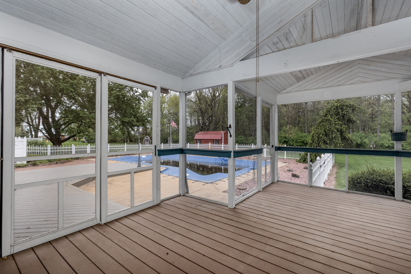 3094 East 1888th Road Ottawa, IL 61350 - Photo 9 of 43 a view of a balcony with wooden floor and outdoor space