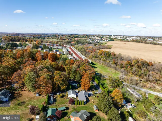 an aerial view of a city