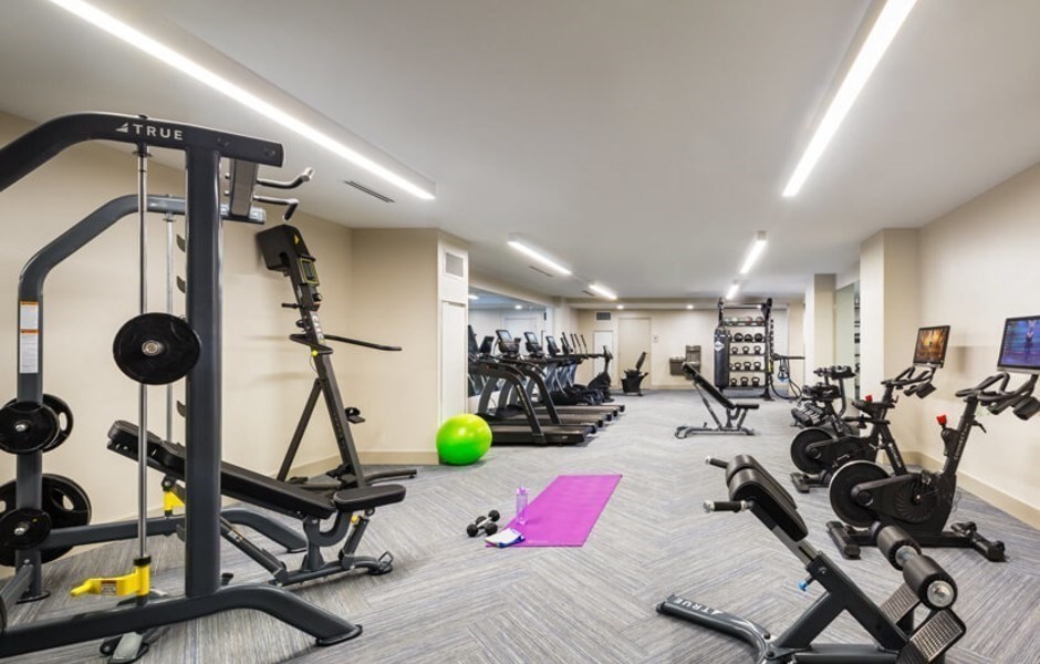 201 Sherman Road, Unit 538 Brookline, MA 02467 - Photo 5 of 25 a view of a room with gym equipment