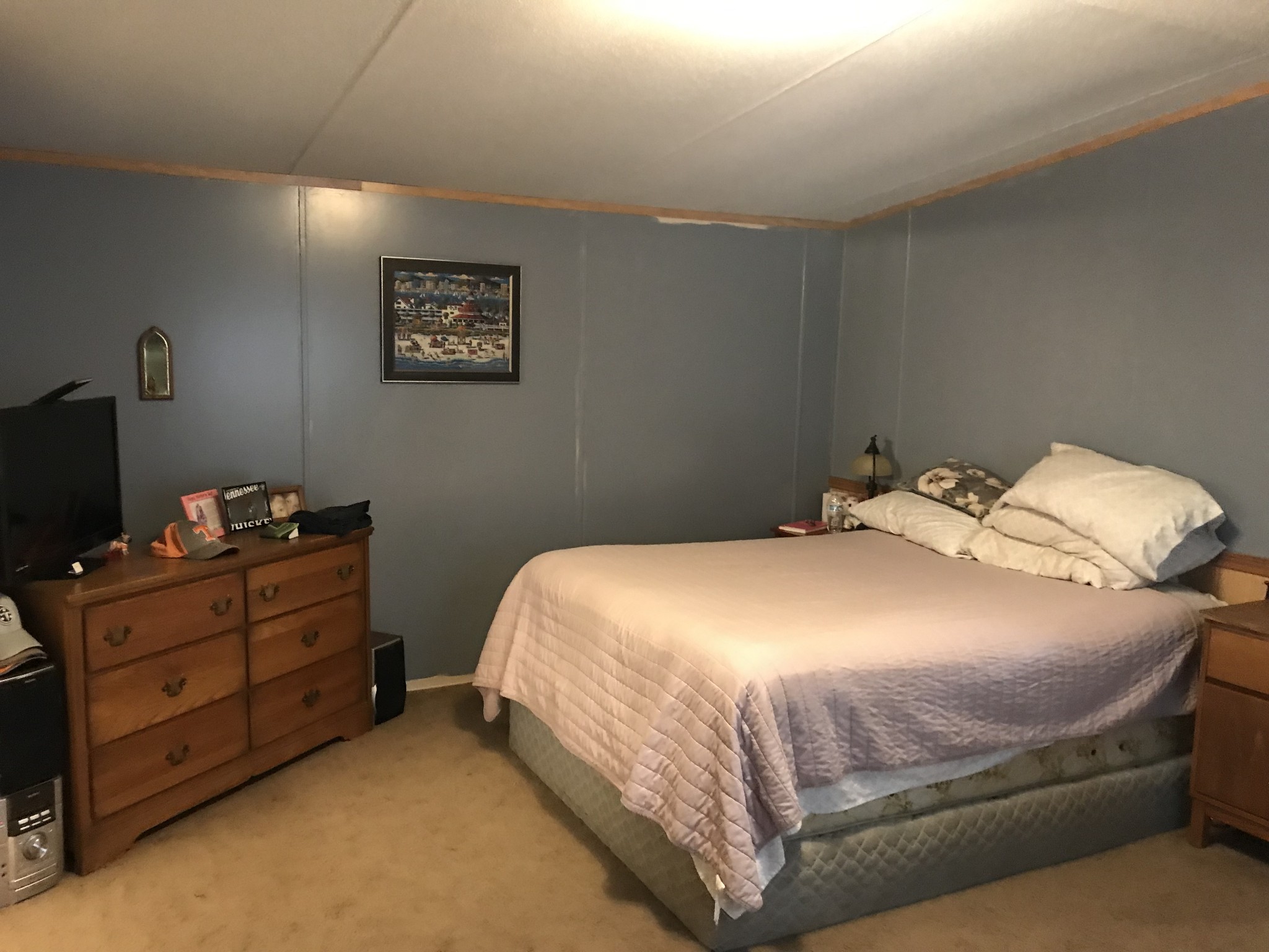 2890 Prospect Road Pulaski, TN 38478 - Photo 18 of 29 a bedroom with a bed and a flat tv screen on the dresser
