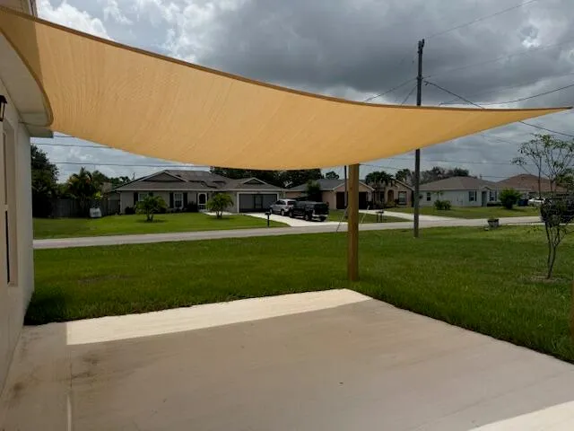 a view of a volley ball court