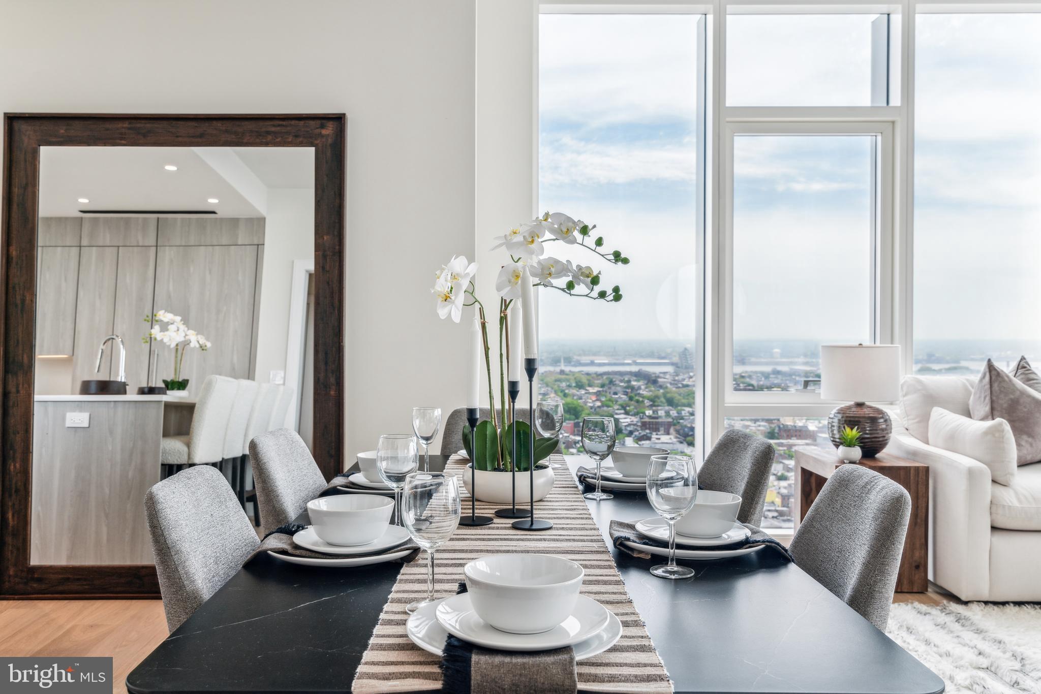 301 South Broad Street, Unit 2202 Philadelphia, PA 19107 - Photo 8 of 28 City views from our 10' windows - decorated model