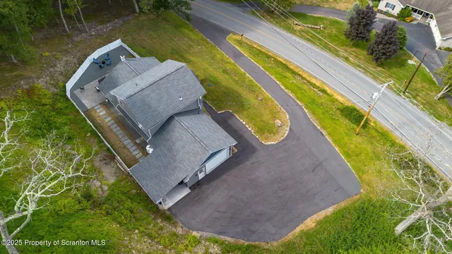 a aerial view of a house