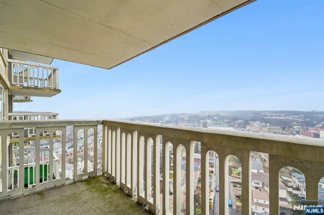 a view of city from balcony