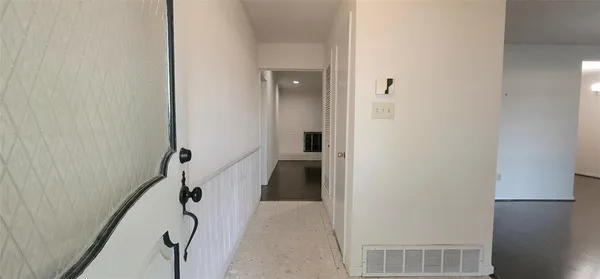 a view of a room with door