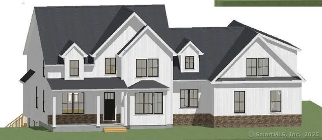 a front view of residential houses with yard